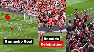 Man United Fans Reactions to Garnacho Goal vs Man City [upl. by Namyw]