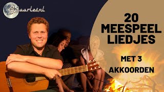 20 simpele gitaarliedjes met 3 gitaar akkoorden voor beginners [upl. by Nedi]