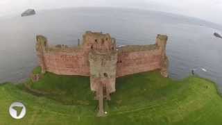 Tantallon Castle Aerial View [upl. by Nosyla]