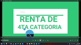 RENTA DE 4TA CATEGORIA [upl. by Beilul434]