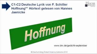 Deutschkurs C1C2 Deutsche Literatur Hoffnung v Fr Schiller [upl. by Vento865]