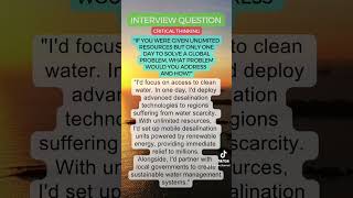 Interview questions and answers Critical thinking interview jobadvice jobinterview jobsearch [upl. by Ramah]