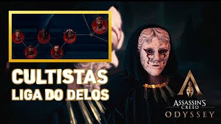 LIGA DE DELOS  LOCALIZAÇÃO DOS CULTISTAS  TRAJE DA ATENIENSE  ASSASSINS CREED ODYSSEY [upl. by Notniv]