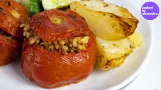 Greek yemista  Greek stuffed vegetables recipe – Cooked By Alexandra [upl. by Naved944]