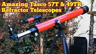 Amazing Tasco 49TR And 57T 50mm F800mm Refractor Telescope [upl. by Corel]