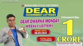 LOTTERY SAMBAD DEAR 1 PM 30092024 NAGALAND LOTTERY LIVE DEAR LOTTERY LIVE LOTTERY SAMBAD [upl. by Neil46]