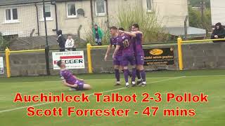 Auchinleck Talbot v Pollok  4th May 2024  Goals and Penalty Incidents [upl. by Oni]