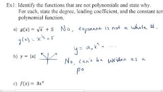 Lesson 31 Characteristics of Polynomial Functions [upl. by Olracnaig]