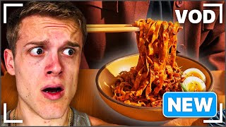 Joe Bartolozzi  Spicy Ramen Noodles Mukbang Trying Food [upl. by Stephani400]