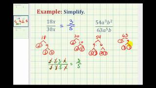 Ex 3 Simplify Fractions Containing Variables [upl. by Magan]