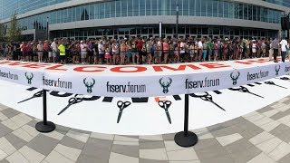 Watch Fiserv Forum Debuts With Opening Ceremony [upl. by Nylassej]