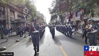 Glorias Navales 2024  Escuela de Suboficiales  Pasacalle por las calles de Santiago [upl. by Sholley]