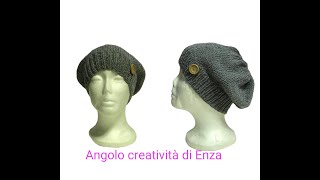 Cappello da donna ai ferri modello quotBascoquot 🧶🧢 Tutorial facilissimo ideale anche per principianti😉 [upl. by Lebezej]