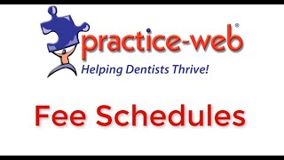 PracticeWeb Insurance 4  Fee Schedules [upl. by Ainar]