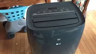 LG 10000 BTU DOE 14000 BTU ASHRAE Smart Portable Air Conditioner with Supplemental Heat Review [upl. by Edris952]