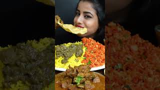 ASMR Eating Spicy Mutton CurryFish FryDal TadkaEgg CurryJeera Rice Big Bites ASMR Eating Mukbang [upl. by Harewood466]