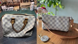 오래 된 루이비통 가방 리폼Upcycled Louis Vuitton bag with key ring [upl. by Reis777]