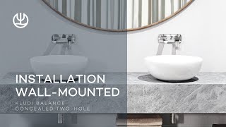 KLUDI BALANCE  Concealed twohole wallmounted basin mixer  Installation video [upl. by Ingraham]