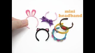 DIY Miniature Doll Mini Headband  Very Easy [upl. by Marcie]