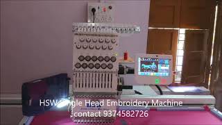 HSW 2048 Single Head Computerised Embroidery Machine [upl. by Gerrald]