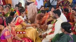 Grand Marriage Of Paritala Ravis Daughter Sneha Latha  ABN Telugu [upl. by Elysha983]