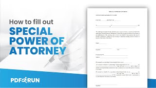 How to Fill Out Special Power of Attorney Online  PDFRun [upl. by Htrowslle866]