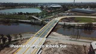 Puente Olímpico Ribera Sur así quedó la obra para cruzar más rápido el Riachuelo [upl. by Utas]