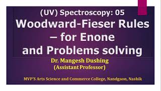 UVVisible spectroscopy Woodward Fieser rule for enones and Problem solving [upl. by Asilem]