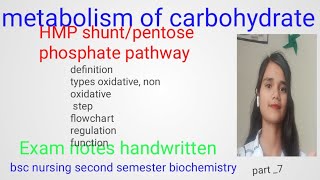 HMP shuntpentose phosphate pathway biochemistry [upl. by Acimad]