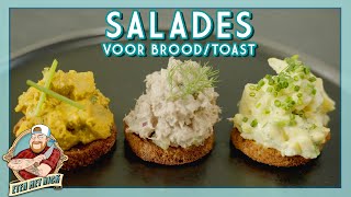 DE 3 BEKENDSTE SALADES VOOR JE FEESTJE TONIJN KIPKERRIE EN EIERESALADE  EtenmetNick  How to [upl. by Josephine812]