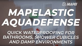 Showers and damp environments waterproofing  Mapelastic Aquadefense [upl. by Lledner]