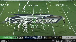 Georgia Southerns Historic Comeback Against Marshall [upl. by Thorlay]