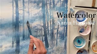 Kanta Harusaki Watercolor 春崎幹太 水彩画 上高地 [upl. by Sachi]