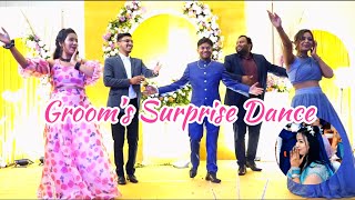 Groom’s Surprise Dance for Bride  Wedding Dance  Saajan ji Ghar Aaye  Tenu Leke [upl. by Aelahs290]