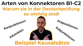 Arten von Konnektoren B1C1 und warum sie in der Deutschprüfung so wichtig sind  Kausalsätze [upl. by Chuah]