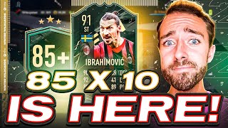 THE 85 X 10 PACK IS HERE WINTER WILDCARD SWAPS REWARDS amp ZLATAN TODAY FIFA 22 Ultimate Team [upl. by Sarazen]