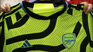 Arsenal Away Jersey 202324 UNBOXING  REVIEW [upl. by Capon880]