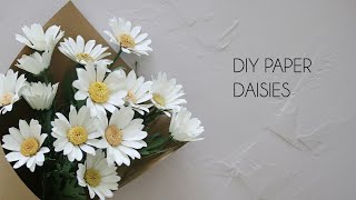 DIY Paper Daisies with Silhouette Cameo How to make paper flowers crafts [upl. by Selie]