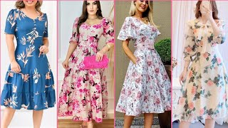 Vestidos de falda acampanados estampados para mujer excepcionales e impresionantes [upl. by Juliano]