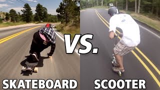 Skateboard vs Scooter Extreme Downhill Wins amp Fails [upl. by Marice272]