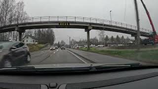 DRIVING INTO KONGSVINGER IN NORWAY A RAINY AND FOGGY DAY subscribe [upl. by Enawtna636]