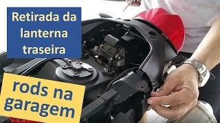 Retirada da lanterna traseira da F800R tutorial motocicletas manutenção [upl. by Wat]