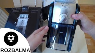 Elektrický mlynček na kávu s mlecími kameňmi Krups GVX 242 ROZBAĽOVANIE  UNBOXING [upl. by Asenav]