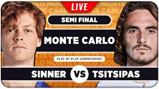 SINNER vs TSITSIPAS • ATP Monte Carlo 2024 SF • LIVE Tennis PlaybyPlay Stream [upl. by Marne]