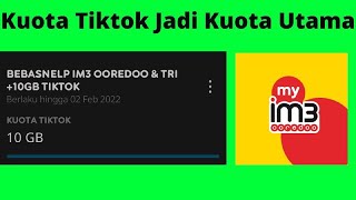 Cara Mengubah Kuota Tiktok Indosat Jadi Kuota Utama Coba Sekarang [upl. by Sephira230]