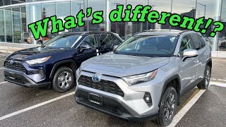 ALL New 2023 Toyota RAV4 Hybrid XLE Premium VS XLE What’s different [upl. by Sorips431]