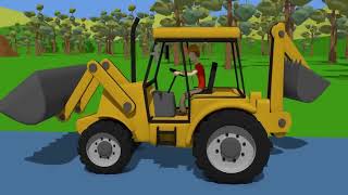 Construction Machinery For Baby and Excavator Street Vehicles  Cartoon Excavator for Kids [upl. by Aieken727]