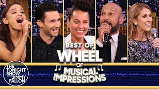 Wheel of Musical Impressions with Ariana Grande Christina Aguilera Adam Levine and More [upl. by Trygve]