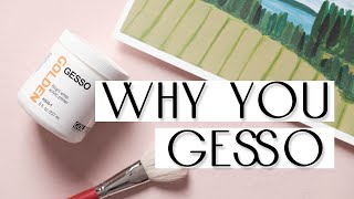 How to prep your paper before painting with Acrylics  Gesso [upl. by Neerihs]