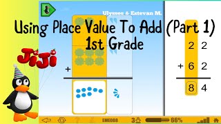 ST Math 1st Grade  Using Place Value To Add Part 1 [upl. by Esdras]